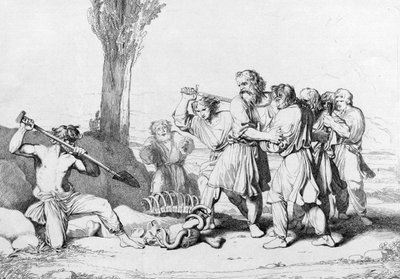 La morte del Gran Duca Oleg, prima del 1839 da Fyodor Antonovich Bruni