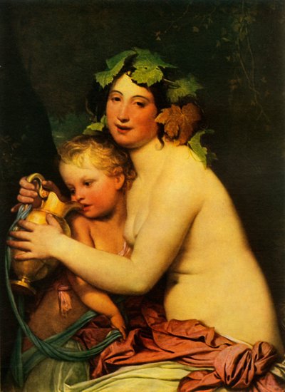 Amore e la Baccante, 1828, 1965 da Fyodor Antonovich Bruni