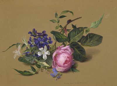 Scarabeo sul ramo di rosa da Fyodor Petrovich Tolstoy