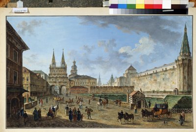 Veduta della Porta della Resurrezione sulla Piazza Rossa da Fyodor Yakovlevich Alexeev