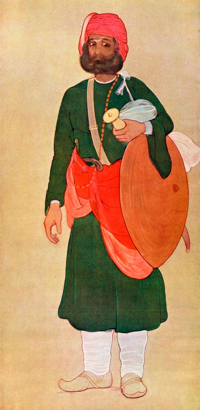 Il guerriero Rajput dal gruppo di guerra, 1929 da Fyzee Rahamin