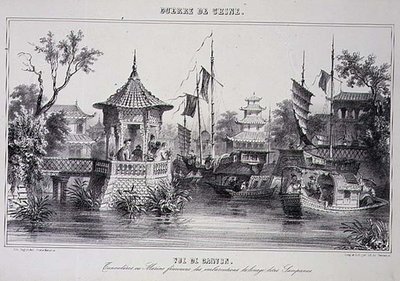 Veduta di Canton, con marinai donne nei loro sampan, da 