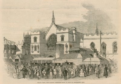 Palace Yard, le sale del comitato ferroviario davanti alla Westminster Hall da G.F. Sargent