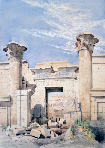 Ingresso al Tempio di Ramses III, Egitto, XIX secolo da GF Weston