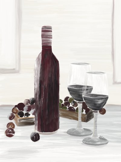 Natura morta classica con vino da GIovanna Gil Alves