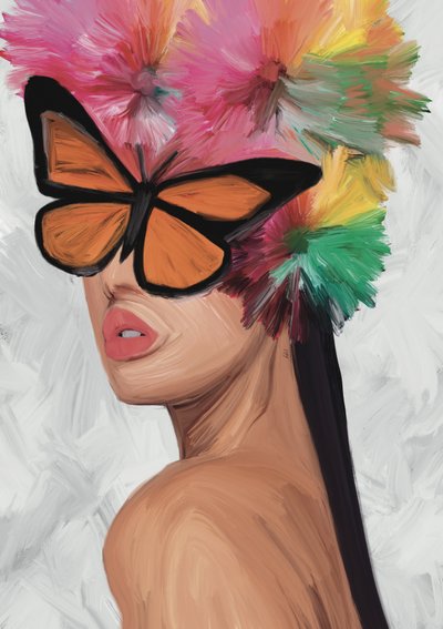 Donna farfalla dai colori vivaci da GIovanna Gil Alves