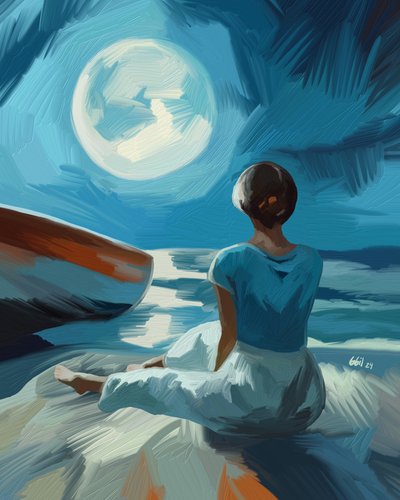Donna al chiaro di luna da GIovanna Gil Alves