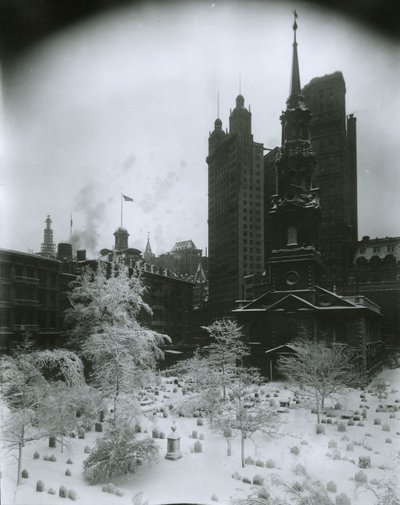 Il Sagrato di San Paolo con la neve, New York City da G.P. Hall und Sohn