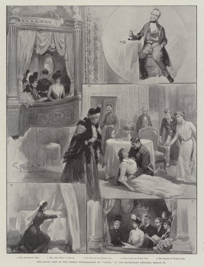 La visita reale alla performance unica di Caste, al Haymarket Theatre, 18 marzo da G.S. Amato