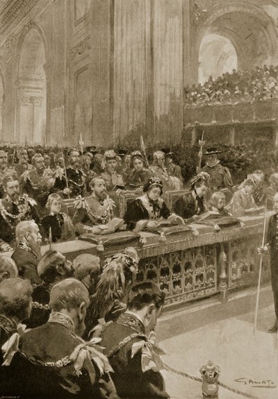 Il servizio di ringraziamento per la guarigione del Principe di Galles, tenuto nella Cattedrale di San Paolo, 27 febbraio 1872, da 