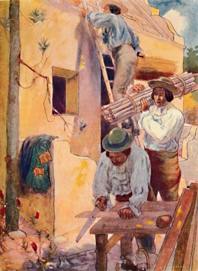 Gli ugonotti costruiscono le loro case, 1909 da GS Smithard