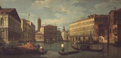 Il Canal Grande, Venezia, con il Palazzo Mocenigo, Palazzo Balbi, Santa Maria Gloriosa dei Frari e Campo S.Toma da G. (Follower of A. Canaletto) Canaletto