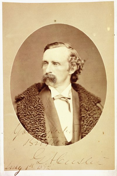 Ritratto di George Armstrong Custer, firmato e dedicato a suo fratello, Tom Custer da G. A. Custer