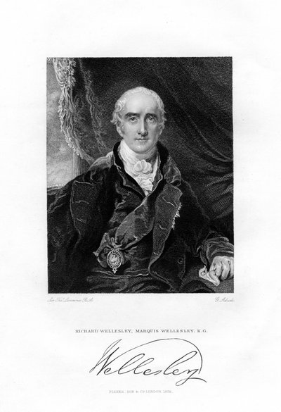 Richard Colley Wesley, poi Wellesley, 1° Marchese Wellesley, 1829 da G Adcook