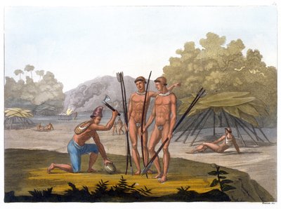 Tribù Patacho (incisione a colori) da G. Bramati