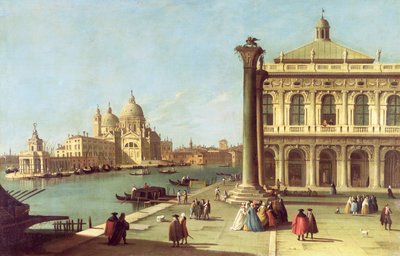 Ingresso al Canal Grande, Venezia, con la Piazzetta e la Chiesa di Santa Maria della Salute da G. Canaletto