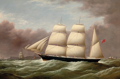 La barca Alfred Hawley al largo delle Skerries sulla sua strada verso Liverpool da G. Dell