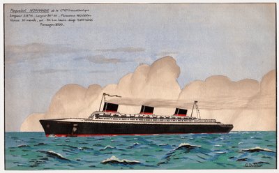 Il transatlantico Normandia. c.1935 da G. Dufresse