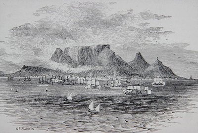 Città del Capo vista da Table Bay, Sudafrica, da 