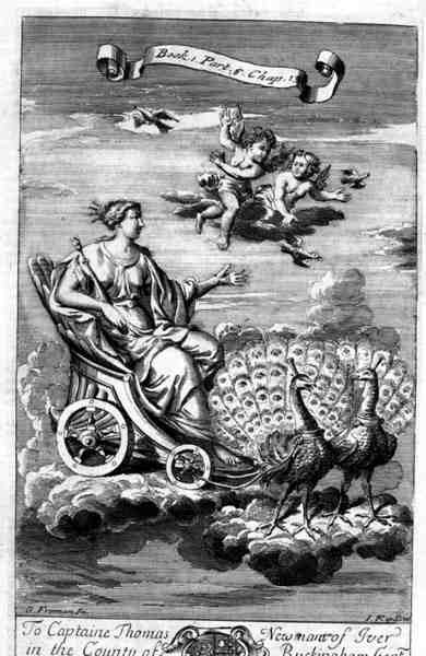 Venere su un carro trainato da pavoni, illustrazione dal Libro 1 Parte 6 Capitolo 13 di 