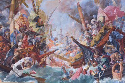 Battaglia di Lepanto da G. & Gherardi F. (1643 1704) Coli