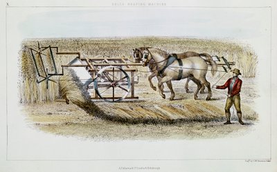 Macchina da mietitura di Bells, 1851 da G. H. Swanston