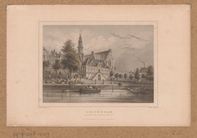 Veduta della Westerkerk di Amsterdam dal Keizersgracht (Amsterdam, Westerkerk Keizersgracht) da G. Hess