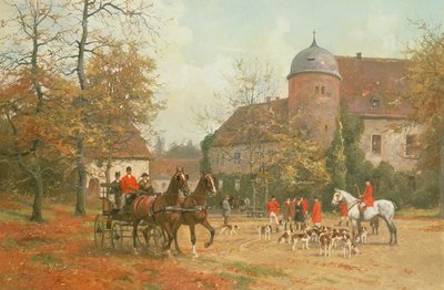Arrivo per la Caccia, XIX secolo da G. Koch
