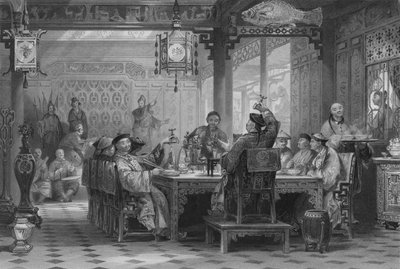 Cena a casa di un Mandarino, 1843 da G. Paterson