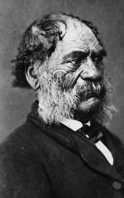 Hori Kingi Te Anaua, Capo della Tribù Ngati Ruaka, c.1860 da G. W. Bishop