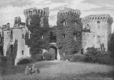 Castello di Raglan: Il portale, c1896 da G. W. Wilson and Company