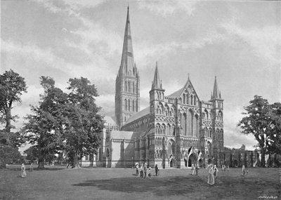 Cattedrale di Salisbury: Facciata Ovest, c1896 da G. W. Wilson and Company