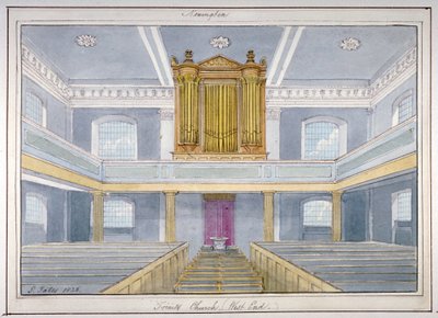 Interno della Chiesa della Santissima Trinità, Newington, Southwark, Londra, 1826 da G Yates