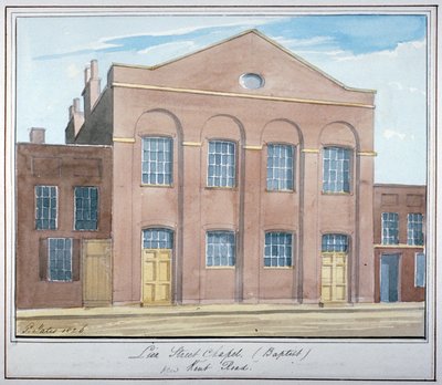 Lion Street Baptist Chapel, Southwark, Londra, 1826 da G Yates