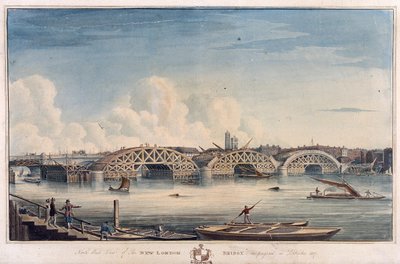 Nuovo ponte di Londra, Londra, 1827 da G Yates