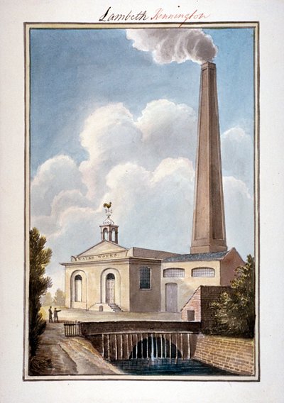 Nuovi acquedotti di Londra, Vauxhall, Lambeth, Londra, 1825 da G Yates