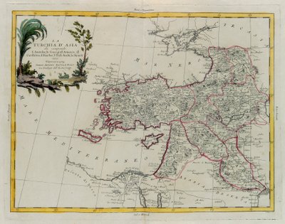 Turchia asiatica, inclusi Anatolia, Georgia, Armenia, Kurdistan, Diarbec, Irak-Arabi, Siria, incisione di G. Zuliani tratta dal Tomo IV del "Nuovissimo Atlante" pubblicato a Venezia nel 1784 da Antonio Zatta, Collezione Privata da G. Zuliani