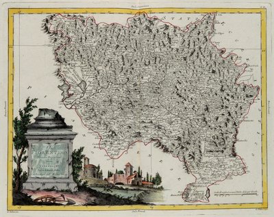 Territorio di Firenze, incisione di G. Zuliani tratta dal Tome II del "Nuovissimo Atlante" pubblicato a Venezia nel 1783 da Antonio Zatta, Collezione Privata da G. Zuliani