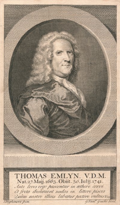 Thomas Emlyn, V.D.M., 1742 da G van der Gucht
