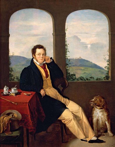 Ritratto di Franz Schubert 1797-1828, 1827 da Gabor Melegh