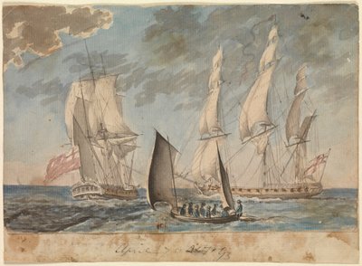 Due piccole fregate della Royal Navy da Gabriel Bray
