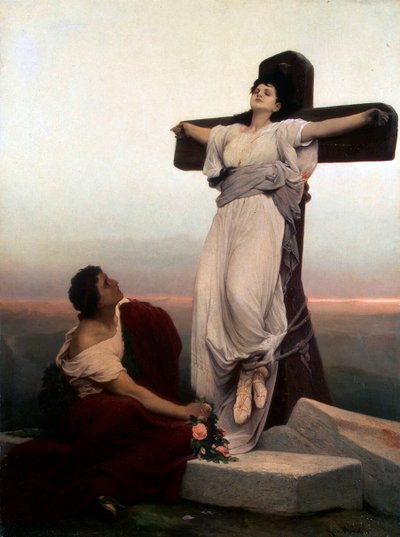 Martire cristiana sulla croce, Santa Giulia da Gabriel Cornelius Max Ritter von