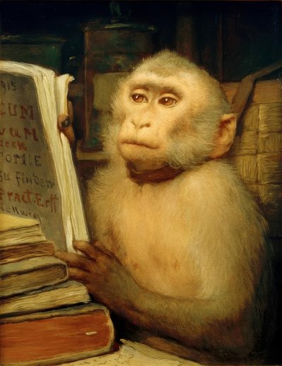 Scimmia che legge da Gabriel Cornelius Ritter von Max