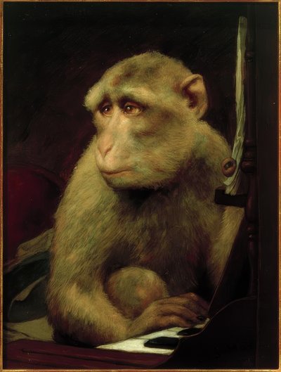 Piccola scimmia al pianoforte da Gabriel Cornelius Ritter von Max