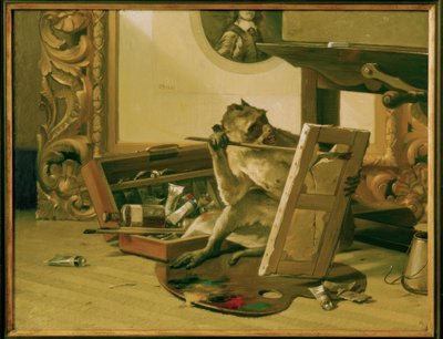 Critico, dipinto di Gabriel von Max da Gabriel Cornelius Ritter von Max