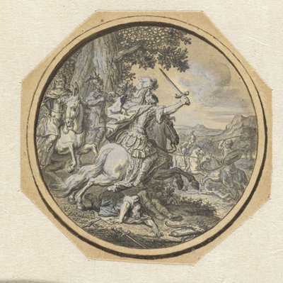 Scena di battaglia da Gabriel Francois Louis Debrie