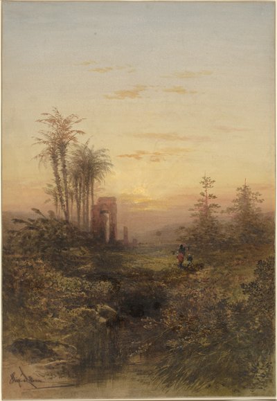 Tramonto in un Paesaggio Orientale da Gabriel Hippolyte Lebas