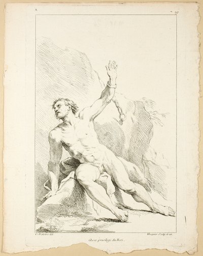 Figura, dal Premier livre de figures d’Academies gravées en Partie par les Professeurs de l’Académie Royale da Gabriel Huquier