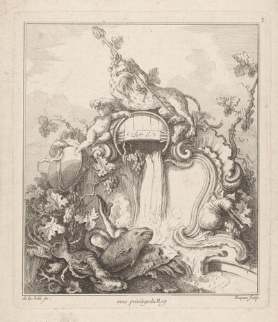Fontana con pantera da Gabriel Huquier
