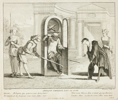Piatto dal Livre de Scènes Comiques da Gabriel Huquier
